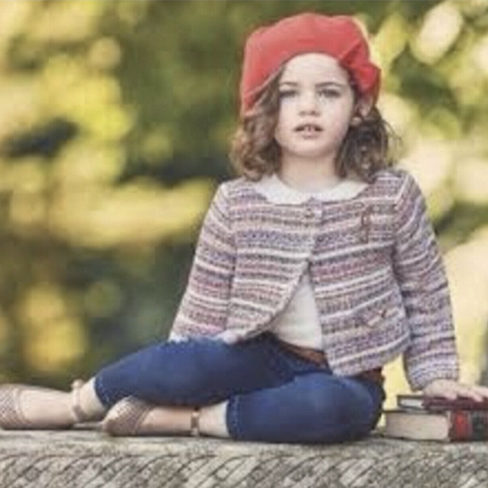 Janie and jack poppy tweed jacket